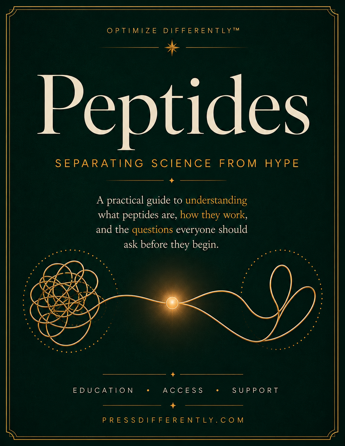 Peptides: Separating Science from Hype — Optimize Differently free guide cover